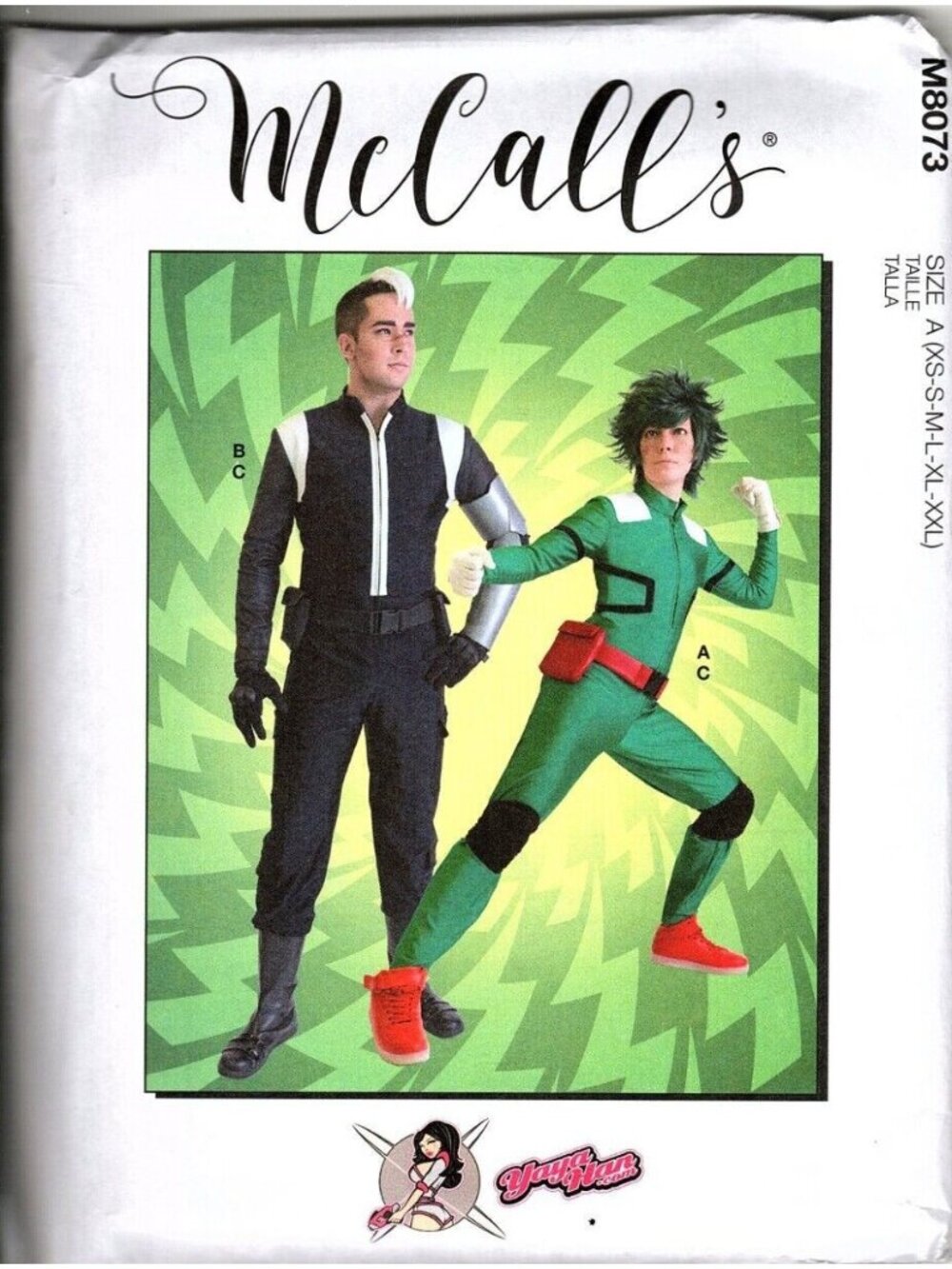 McCalls M8073 Adult Unisex S to XL Anime Costumes Uncut Sewing Patterns